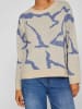 Vila Pullover in Creme/ Blau