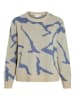 Vila Pullover in Creme/ Blau