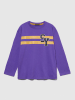 Sisley Longsleeve in Violett/ Gelb