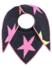 Zwillingsherz 2-delige set: muts en driehoekige doek "Neon Stern" donkerblauw/meerkleurig