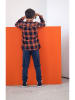 B.Nosy Blouse oranje/donkerblauw