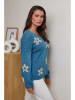 Curvy Lady Pullover in Blau
