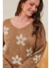 Curvy Lady Pullover in Hellbraun