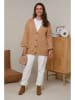 Curvy Lady Cardigan in Hellbraun