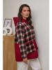Curvy Lady Sweatjacke in Bordeaux