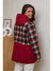 Curvy Lady Sweatjacke in Bordeaux