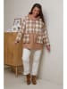 Curvy Lady Sweatvest lichtbruin