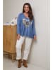 Curvy Lady Pullover in Blau