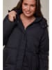 Curvy Lady Doorgestikte jas zwart