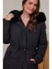 Curvy Lady Parka in Schwarz