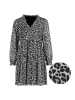 Sublevel Kleid in Hellgrau/ Schwarz