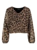 Sublevel Bluse in Hellbraun/ Schwarz