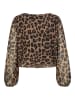 Sublevel Bluse in Hellbraun/ Schwarz