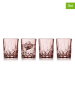 Lyngby Glas Szklanki (4 szt.) "Sorrento" w kolorze różowym do whisky - 320 ml