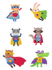 URSUS Kreativset "Diamond Painting Sticker - Super heroes" in Bunt