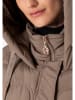Timezone Doorgestikte mantel beige