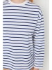 trendyol Sweatshirt in Weiß/ Blau