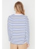 trendyol Sweatshirt in Weiß/ Blau