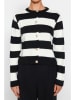 trendyol Cardigan in Schwarz/ Creme