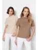 trendyol 2er-Set: Shirts in Hellbraun/ Beige