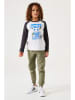 Garcia Longsleeve in Anthrazit/ Weiß