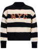 Retour Pullover in Creme/ Schwarz