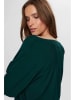 NÜMPH Sweter w kolorze ciemnozielonym