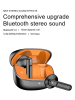 SWEET ACCESS Słuchawki bezprzewodowe Bluetooth In-Ear w kolorze pomarańczowo-czarnym