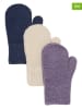 Minymo 3er-Set: Fäustlinge in Dunkelblau/ Lila/ Creme