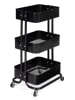 IDOMYA Essentials Rollwagen in Schwarz - (B)44 x (H)75 x (T)36 cm