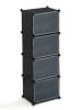 IDOMYA Essentials Schoenenkast zwart - (B)43 x (H)122 x (D)32 cm