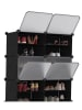 IDOMYA Essentials Schuhschrank in Schwarz - (B)83 x (H)122 x (T)32 cm