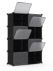 IDOMYA Essentials Schuhschrank in Schwarz - (B)83 x (H)122 x (T)32 cm