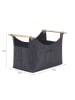 IDOMYA Essentials Kaminholz-Korb in Grau - (B)55 x (H)40 x (T)32 cm