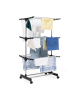 IDOMYA Essentials Wäscheständer in Silber/ Schwarz - (B)68 x (H)125 x (T)42 cm