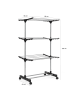 IDOMYA Essentials Wasdroogrek zilverkleurig/zwart - (B)68 x (H)125 x (D)42 cm