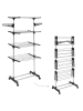 IDOMYA Essentials Wasdroogrek zilverkleurig/zwart - (B)129 x (H)165 x (D)58 cm