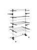 IDOMYA Essentials Wäscheständer in Silber/ Schwarz - (B)178 x (H)165 x (T)67 cm