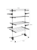 IDOMYA Essentials Wäscheständer in Silber/ Schwarz - (B)178 x (H)165 x (T)67 cm