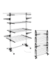 IDOMYA Essentials Wasdroogrek zilverkleurig/zwart - (B)178 x (H)165 x (D)67 cm