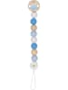 Goki Schnullerkette "Nilpferd" in Beige/ Hellblau- ab Geburt