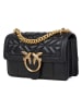 Pinko Leder-Umhängetasche in Schwarz - (B)21 x (H)12 x (T)6 cm