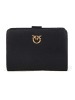 Pinko Leder-Geldbörse in Schwarz - (B)14 x (H)8 x (T)2 cm