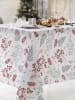 Calitex Tafellaken "Douceur Hivernate" wit/grijs/rood
