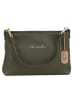 Anna Morellini Leren schoudertas "Sancia" kaki - (B)25 x (H)16 x (D)4 cm