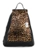 Anna Morellini Leren rugzak "Maurizia" zwart/lichtbruin - (B)32 x (H)37 x (D)14 cm