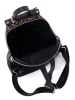 Anna Morellini Leren rugzak "Maurizia" zwart/lichtbruin - (B)32 x (H)37 x (D)14 cm