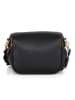 Anna Morellini Leder-Umhängetasche "Gabriella" in Schwarz/ Braun - (B)20 x (H)15 x (T)10 cm