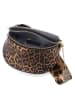 Anna Morellini Leren schoudertas "Gabriella" zwart/bruin - (B)20 x (H)15 x (D)10 cm