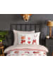 Good Morning Flanellen beddengoedset "Timmy" wit/rood